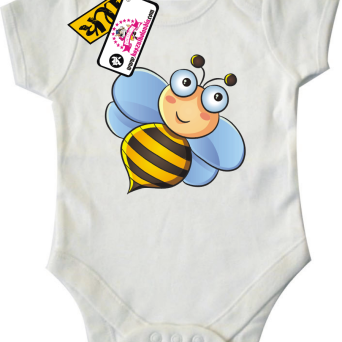 Pszczółka uśmiechajka - fajne dziecięce body z nadrukiem, kod: SZDZ00200B