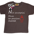 Nie zaczepiaj mnie bo powiem mamie zabawna dziecięca koszulka - brązowy