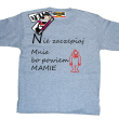 Nie zaczepiaj mnie bo powiem mamie zabawna dziecięca koszulka - melanżowy
