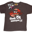 Chodź cię uszczypnę zabawna koszulka dziecięca -  brązowa