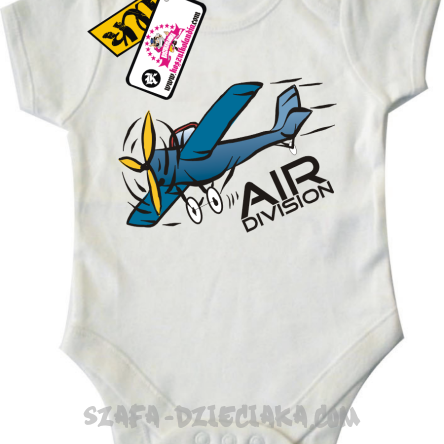 Air Division Samolocik - body dziecięce - biały