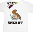 Sheriff niepowtarzalna koszulka dla dziecka - biała