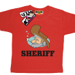 Sheriff niepowtarzalna koszulka dla dziecka - czerwona