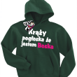 Krąży pogłoska, że jestem boska super bluza dla dziewczynki - bottle-green