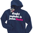 Krąży pogłoska, że jestem boska super bluza dla dziewczynki - navy blue