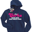 Moja córka będzie łamać serca waszym synom zabawna bluza dziecięca - granatowy