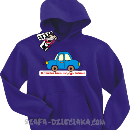 Kozacka fura mojego tatusia super bluza dziecięca z nadrukiem - purple