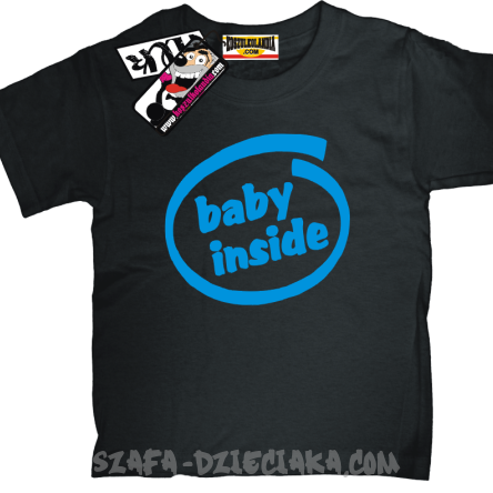 Baby inside super koszulka dziecięca - black