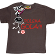 Polska gola koszulka dla małego kibica - brązowa