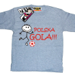 Polska gola koszulka dla małego kibica - melanżowa