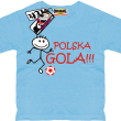 Polska gola koszulka dla małego kibica - błękitna