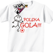 Polska gola koszulka dla małego kibica - biała
