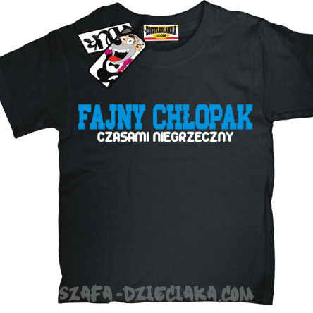 Fajny chłopak koszulka idealna dla syna - czarny