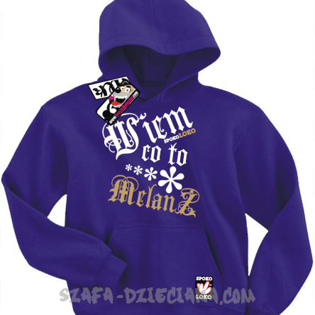 Wiem co to melanż luzacka bluza dziecięca - fioletowy
