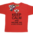 Keep Calm and wezmę się w końcu za naukę - koszulka dla dziecka - czerwony
