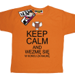 Keep Calm and wezmę się w końcu za naukę - koszulka dla dziecka - pomarańczowy