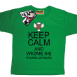 Keep Calm and wezmę się w końcu za naukę - koszulka dla dziecka - zielony