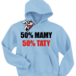 50% mamy 50% taty super bluza dziecięca - błękitny