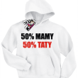 50% mamy 50% taty super bluza dziecięca - biały