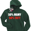 50% mamy 50% taty super bluza dziecięca - butelkowy