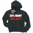 50% mamy 50% taty super bluza dziecięca - czarny