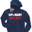 50% mamy 50% taty super bluza dziecięca - granatowy