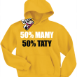 50% mamy 50% taty super bluza dziecięca - żółty