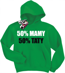 50% mamy 50% taty - super bluza dziecięca, kod: SZDZ00003S