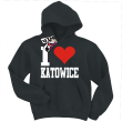I love Katowice bluza dla małego katowiczanina -  czarny