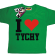 I love Tychy tshirt dziecięcy - green