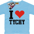 I love Tychy tshirt dziecięcy - sky blue