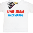 Uwielbiam Angrybirds bajerancka koszulka dziecięca - biały