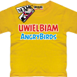 Uwielbiam Angrybirds bajerancka koszulka dziecięca - żółty