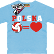 Siatkówka - koszulka dziecięca - błękitny