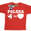 Siatkówka - koszulka dziecięca - czerwony
