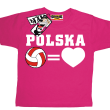 Siatkówka - koszulka dziecięca - różowy