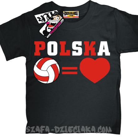 Siatkówka - koszulka dziecięca - czarny