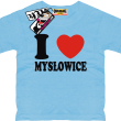 I love Mysłowice tshirt dziecięcy - sky blue