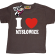 I love Mysłowice tshirt dziecięcy - brown
