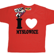 I love Mysłowice tshirt dziecięcy - red