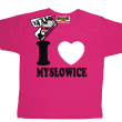 I love Mysłowice tshirt dziecięcy - pink