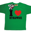 I love Mysłowice tshirt dziecięcy - green
