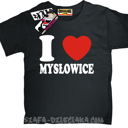 I love Mysłowice tshirt dziecięcy - black