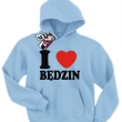 I love Będzin bluza dziecięca z nadrukiem - błękitny
