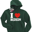 I love Będzin bluza dziecięca z nadrukiem - butelkowy