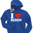 I love Będzin bluza dziecięca z nadrukiem - niebieski