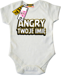 Angry + Twoje imię - oryginalne dziecięce body, kod: SZDZ00176B