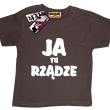 Ja tu rządze oryginalna dziecięca koszulka - brown