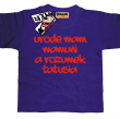 Urodę mam mamuni a rozumek tatusia niepowtarzalna koszulka dziecięca - fioletowy