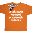 Urodę mam mamuni a rozumek tatusia niepowtarzalna koszulka dziecięca - pomarańczowy